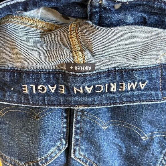 American Eagle Men's Size 26 x 28 Athletic Skinny Jeans Denim Dark Wash AirFlex+ - Picture 5 of 7